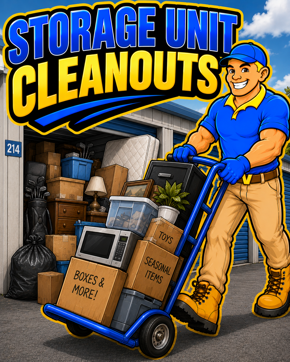 storage unit cleanouts service swing set removal
